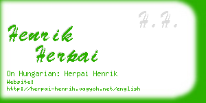 henrik herpai business card